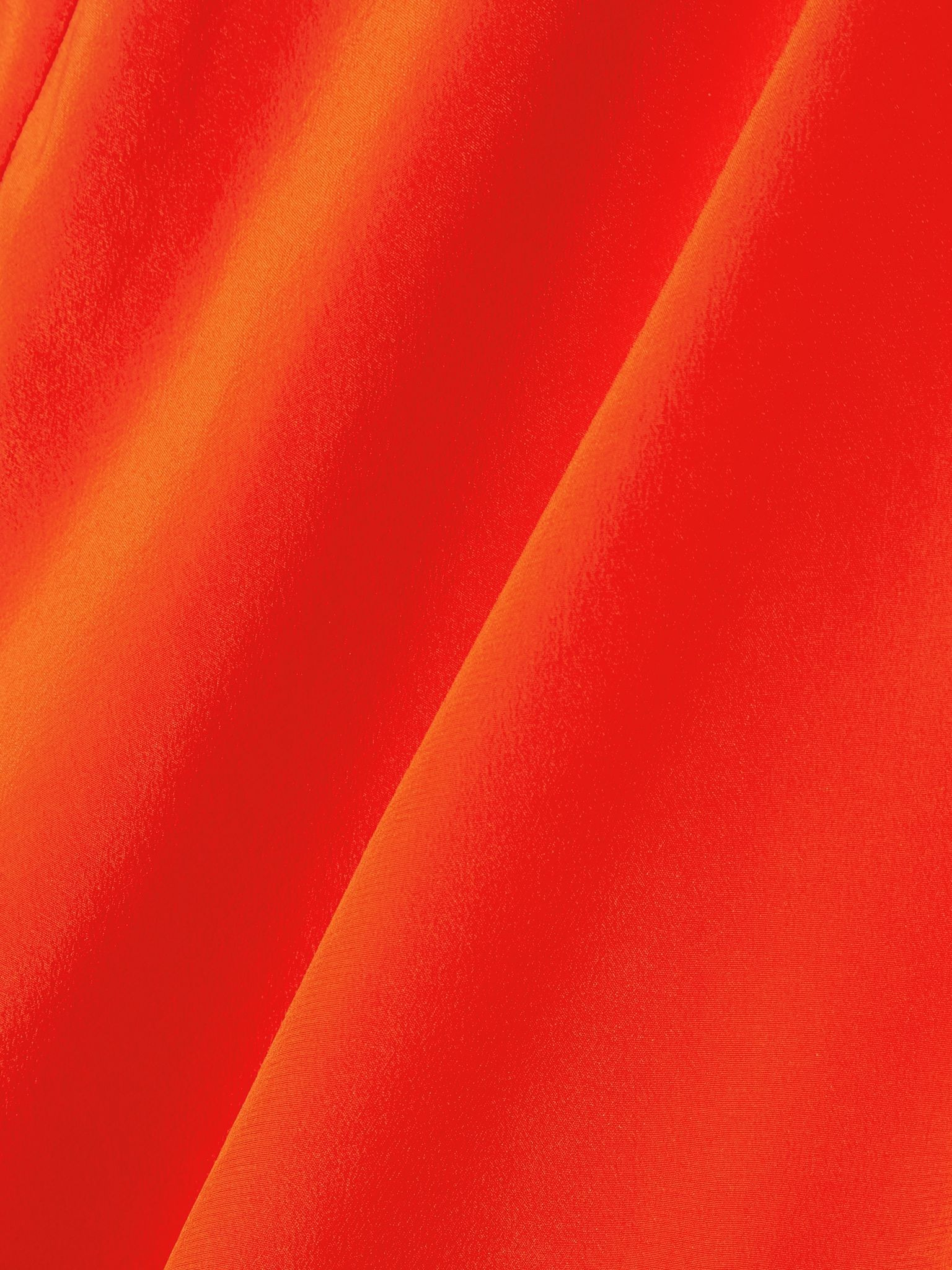 Fresca gathered draped silk crepe de chine maxi dress Orange - 4