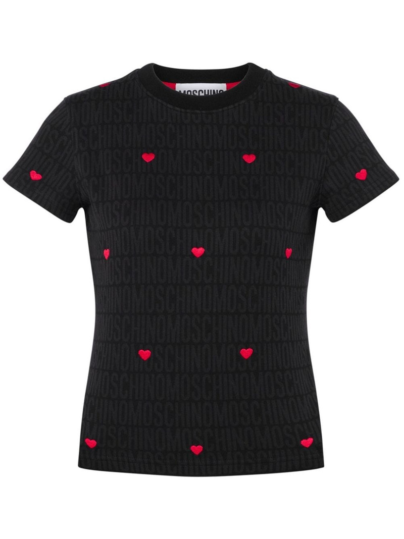 heart-motif short-sleeve T-shirt 1