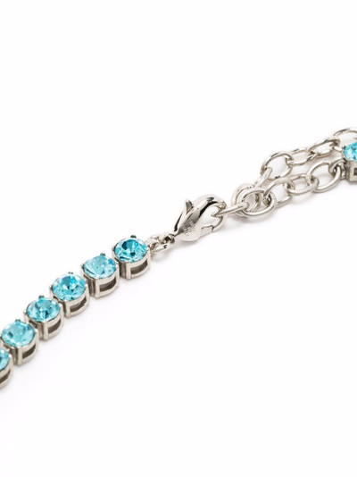Amina Muaddi crystal-embellished tennis bracelet outlook