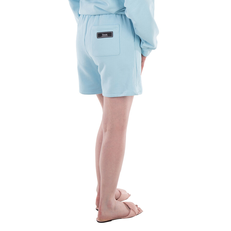 Versace Logo Print Cotton Shorts - 3