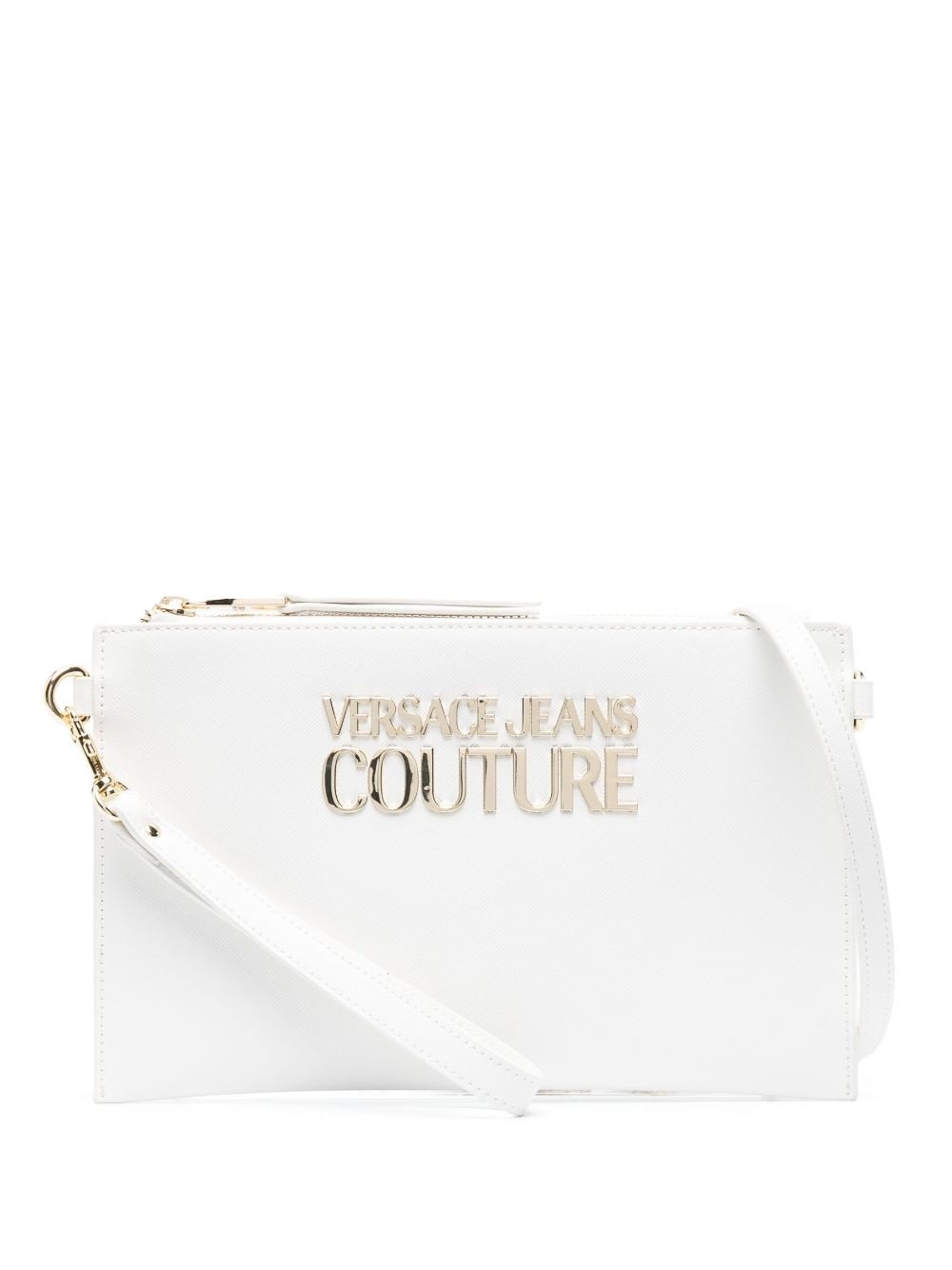 logo-plaque clutch bag - 1