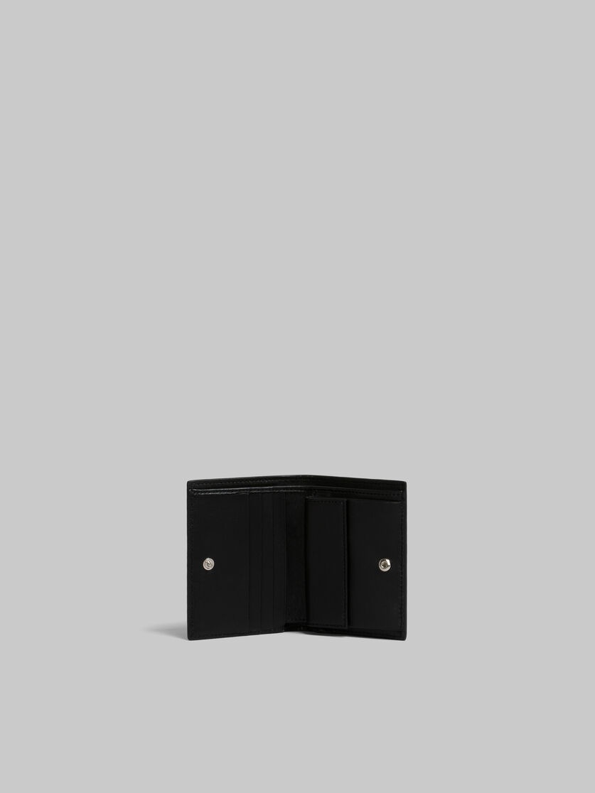 BLACK LEATHER BIFOLD WALLET WITH MARNI MENDING - 2
