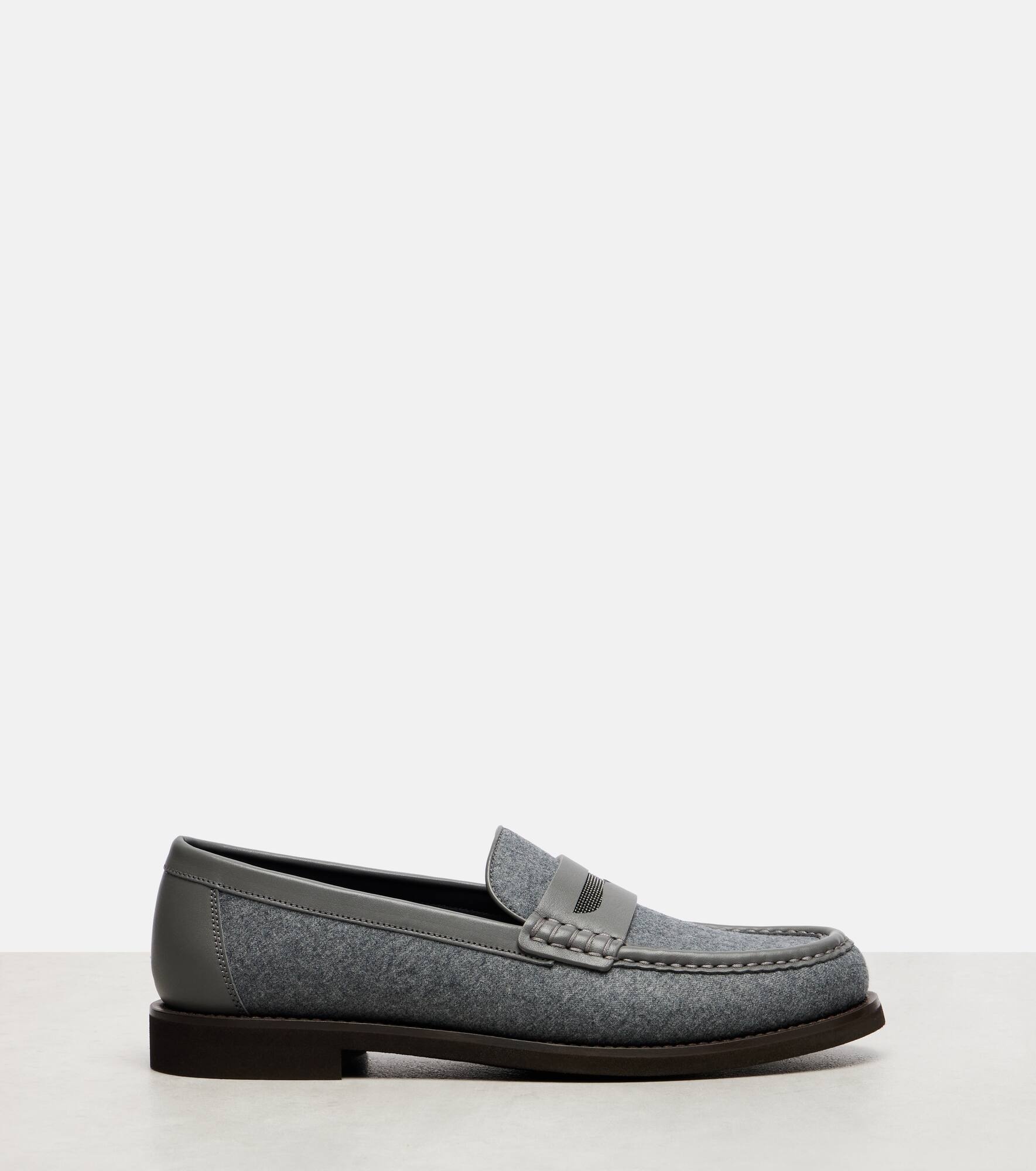 Monili leather-trimmed loafers - 4