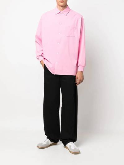 JACQUEMUS embroidered-logo long-sleeve shirt outlook