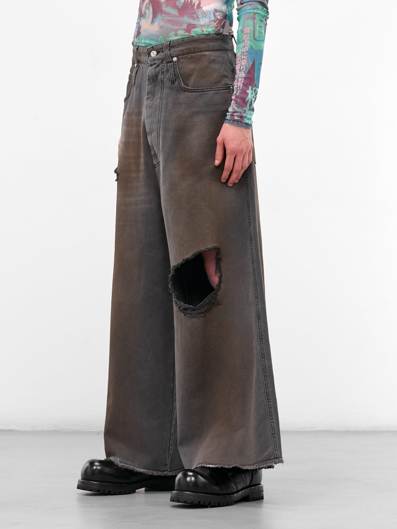 Distressed Dumpster Denim Baggy Jeans - 2