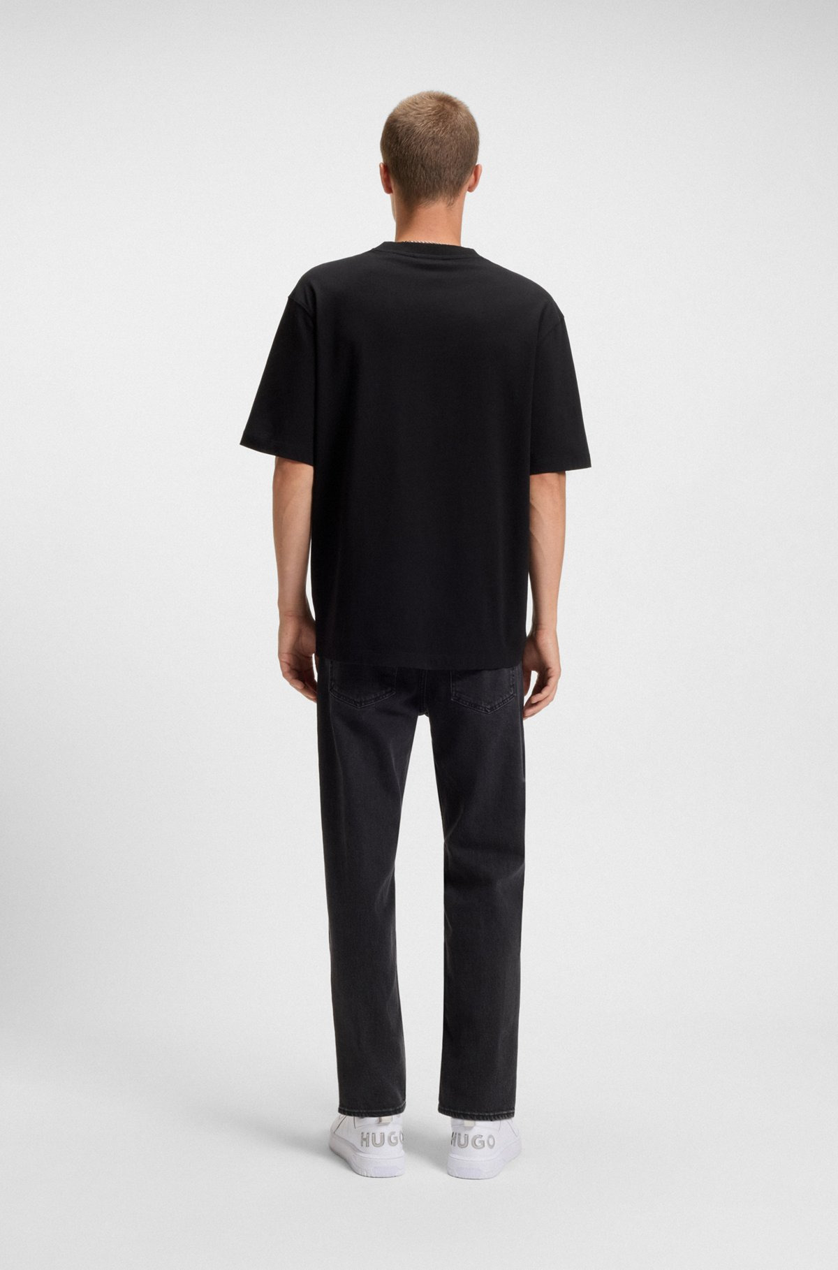 COTTON-JERSEY T-SHIRT WITH REVERSE-LOGO EMBROIDERY - 5