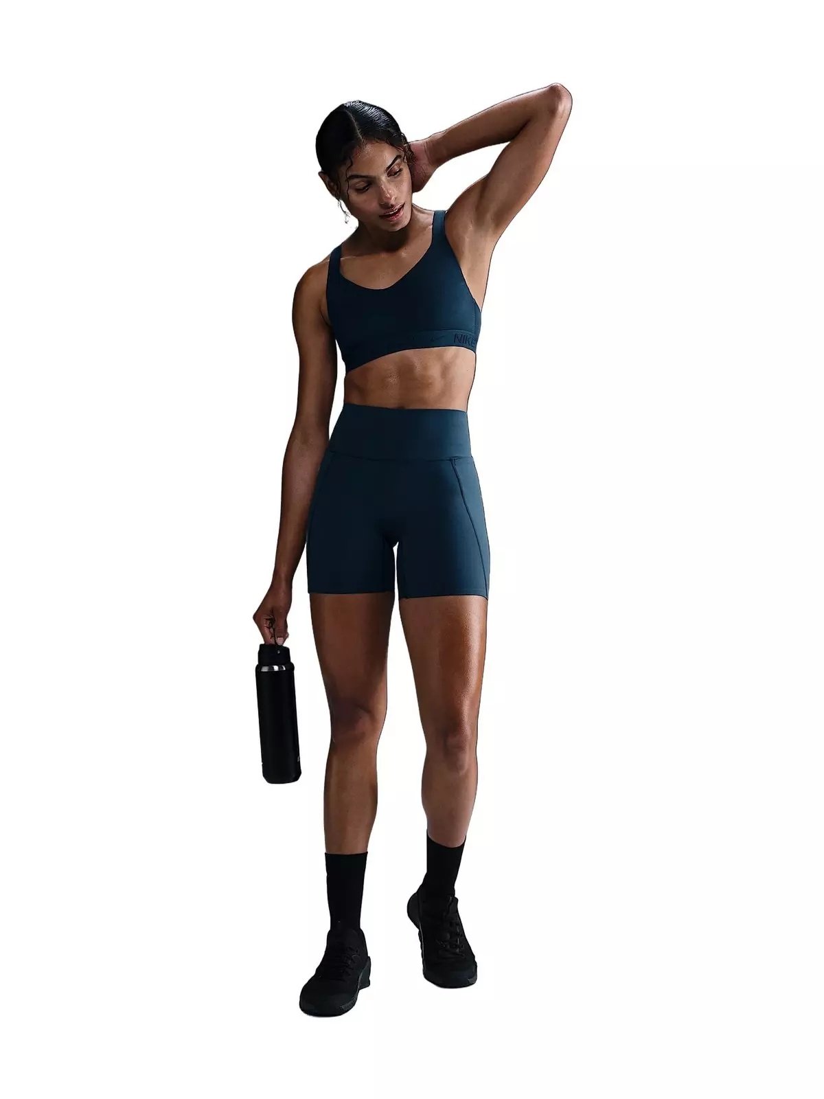 Women's Universa Med-Support High-Waisted 5" Biker Shorts w/Pocket -Navy - 1