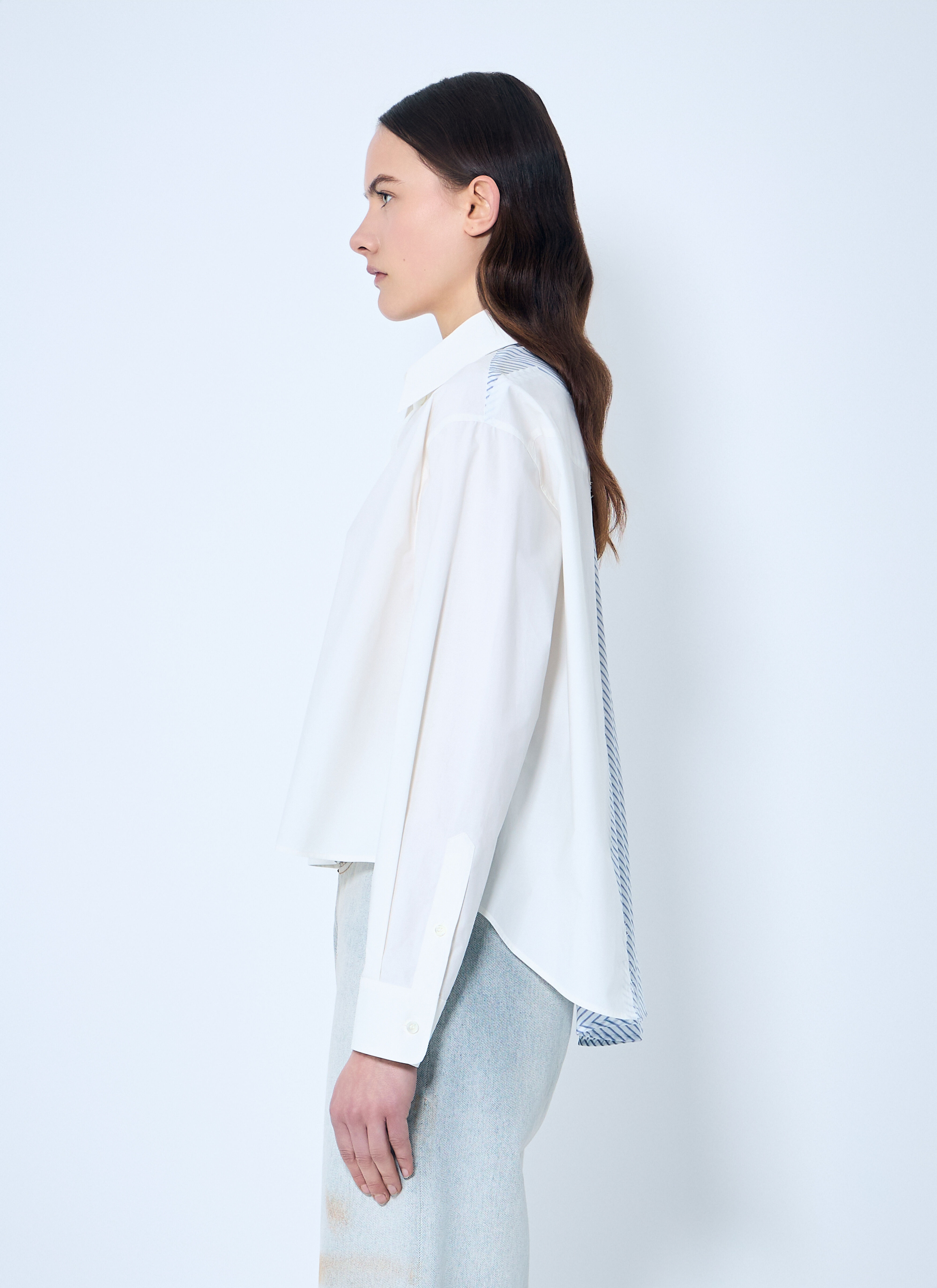 Cropped Contrast Shirt - 3