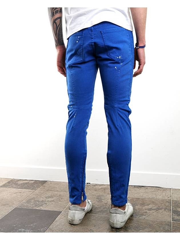 Men's Biker Jeans Blue - 4