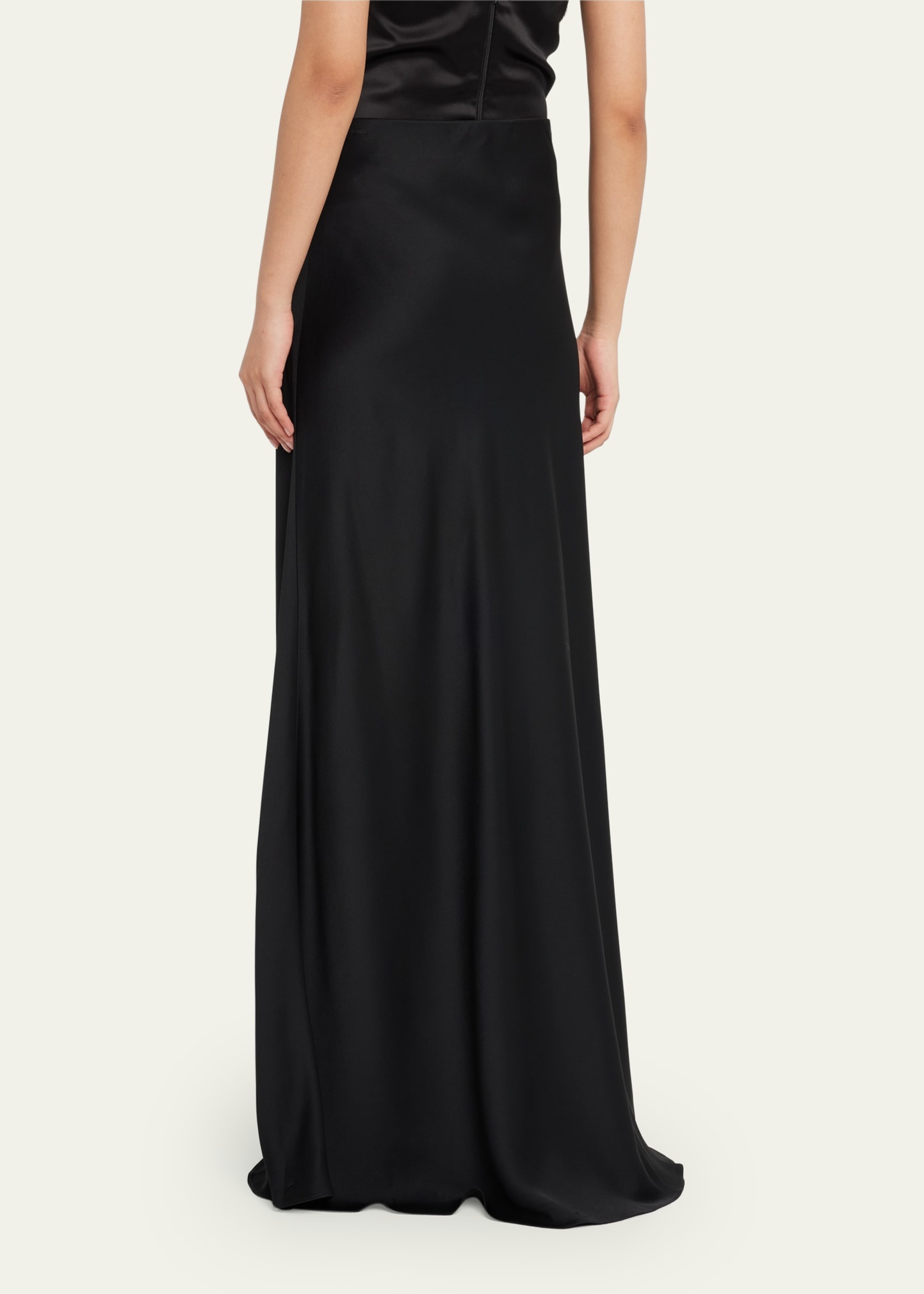 Satin Bias Maxi Skirt - 2