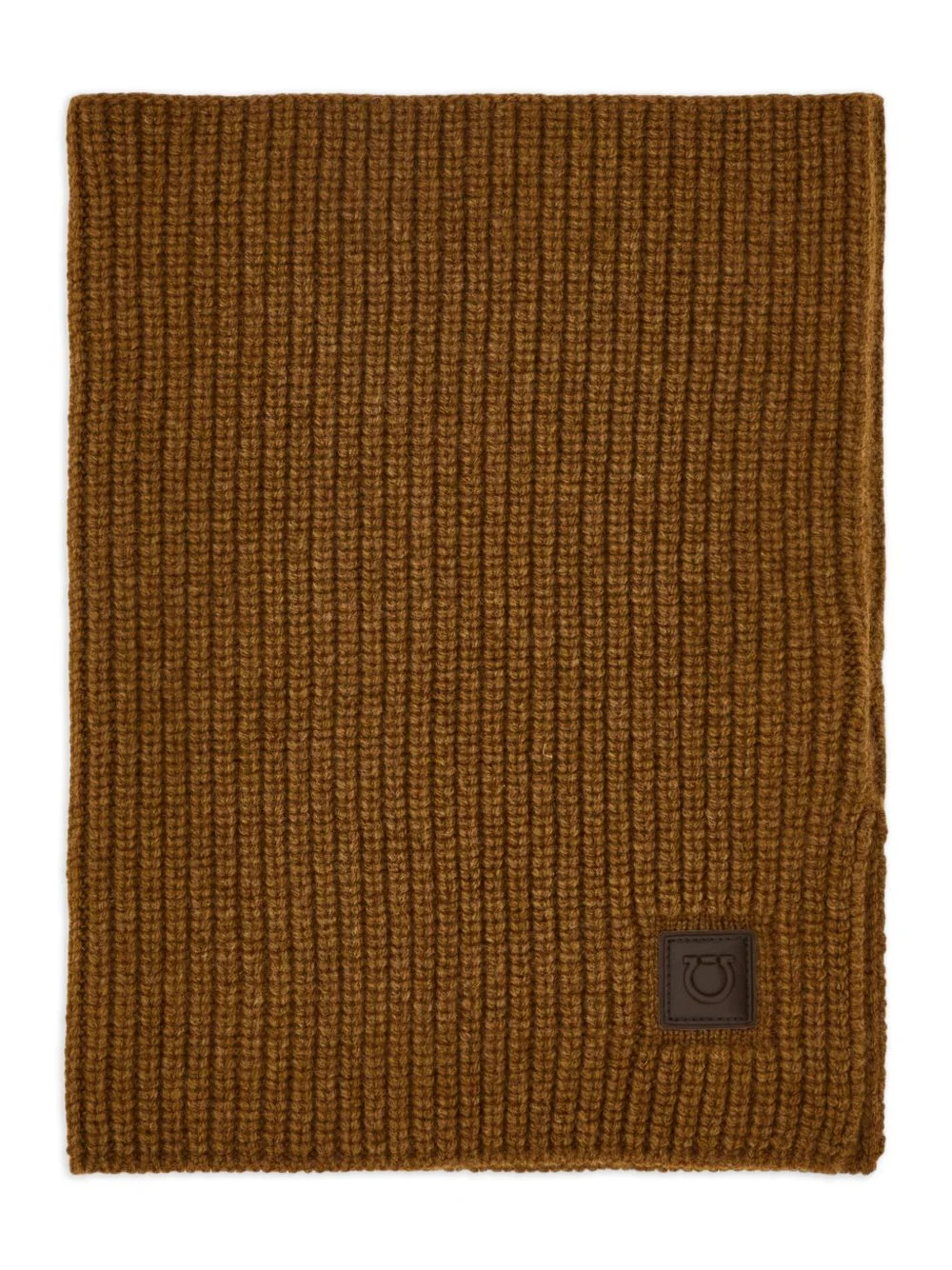 ribbed suede neck scarf - 1