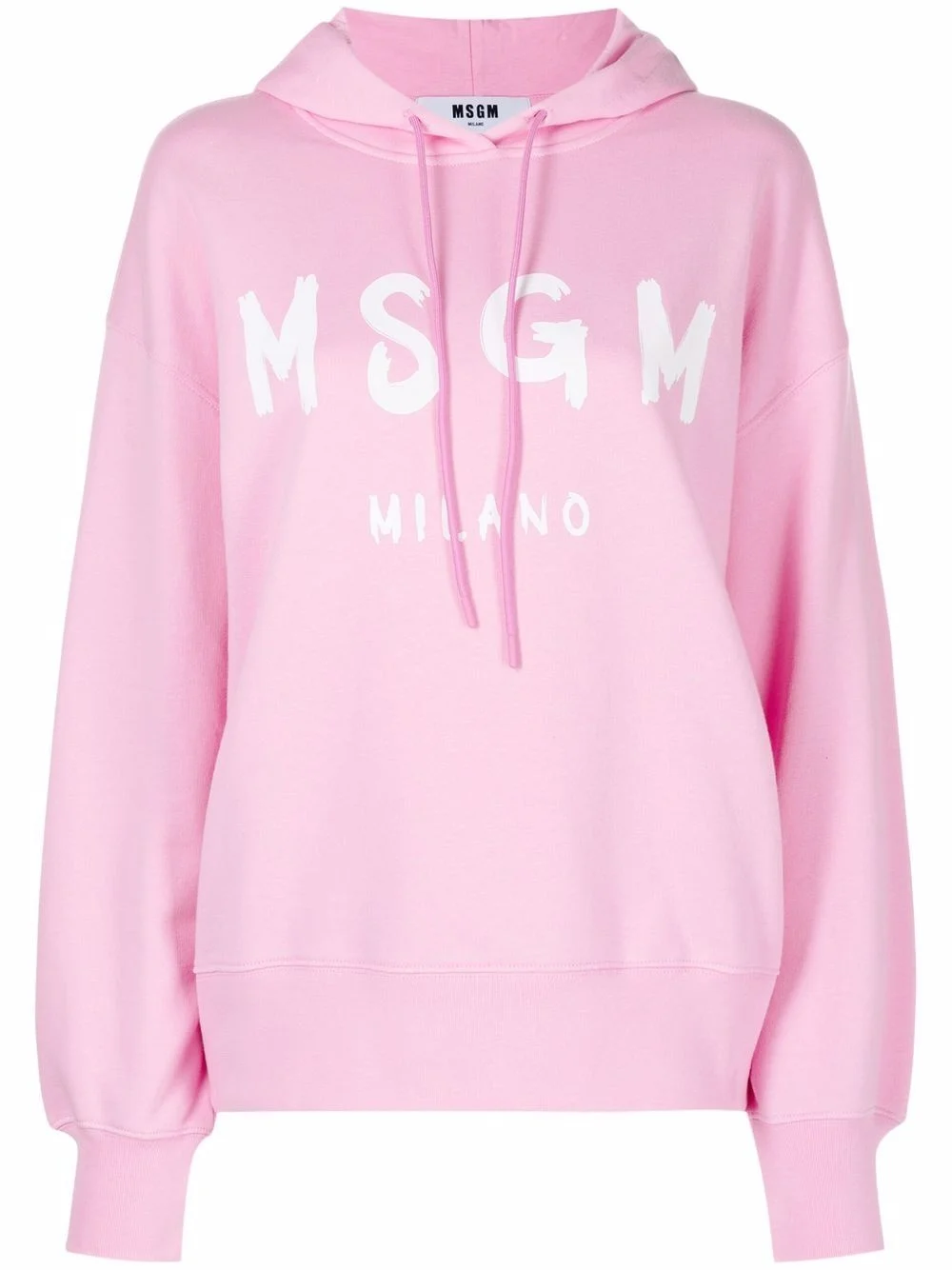 logo-print cotton hoodie - 1