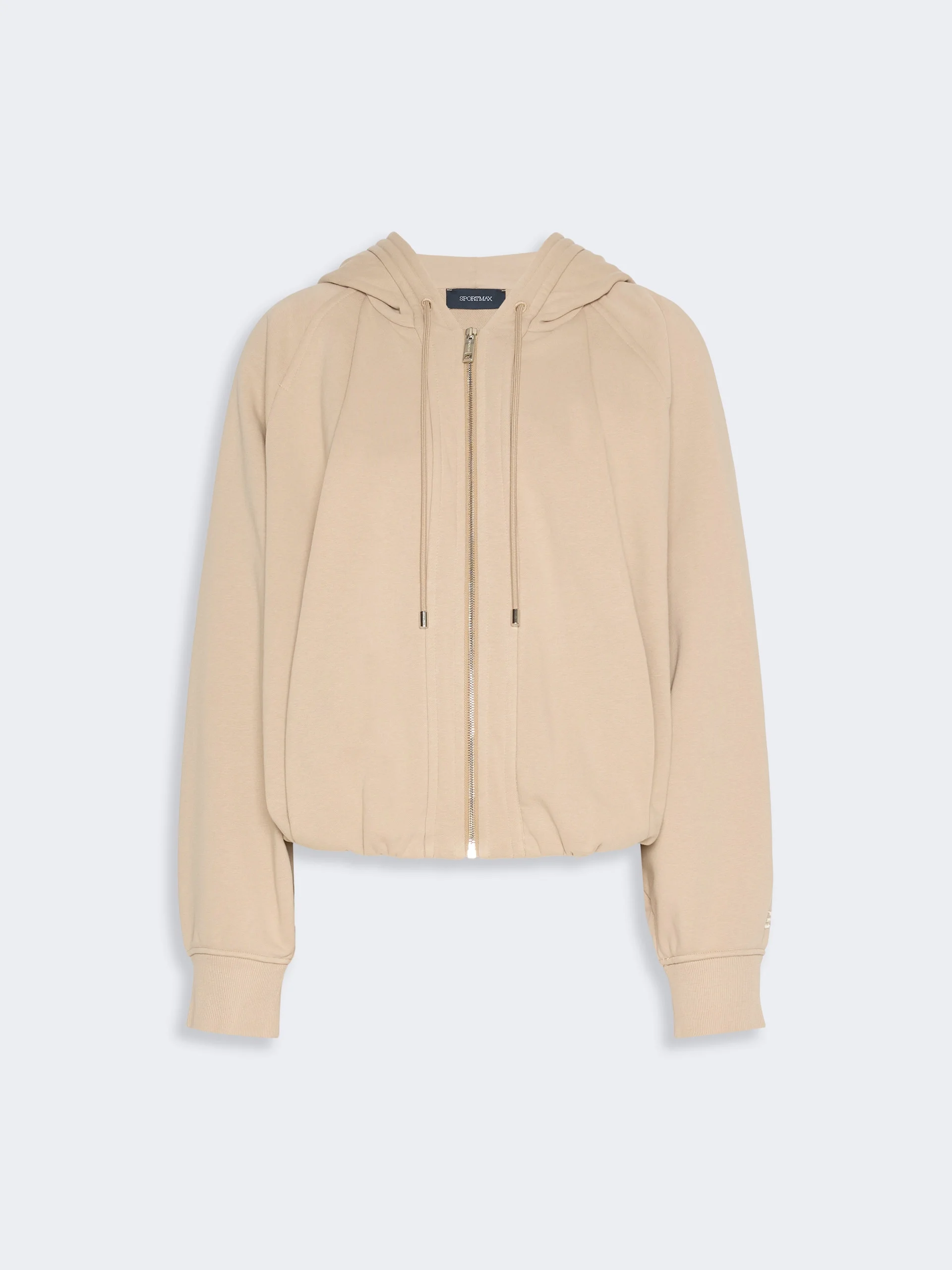 FASHION Cotton-blend boxy hoodie - BEIGE - 1