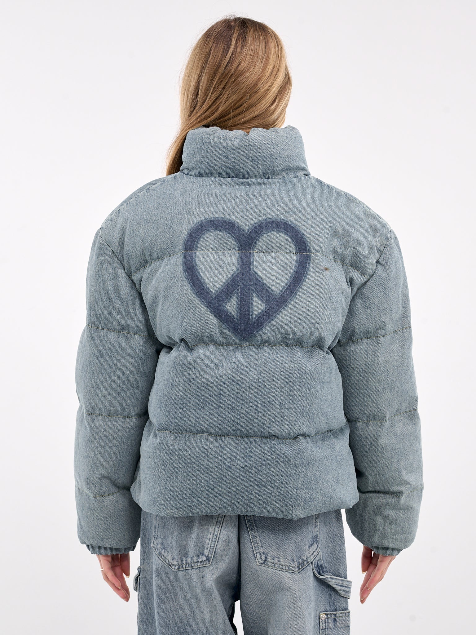 Denim Puffer Jacket - 3