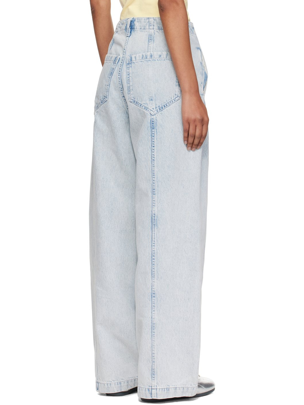 Blue Displaced Seam Jeans - 3