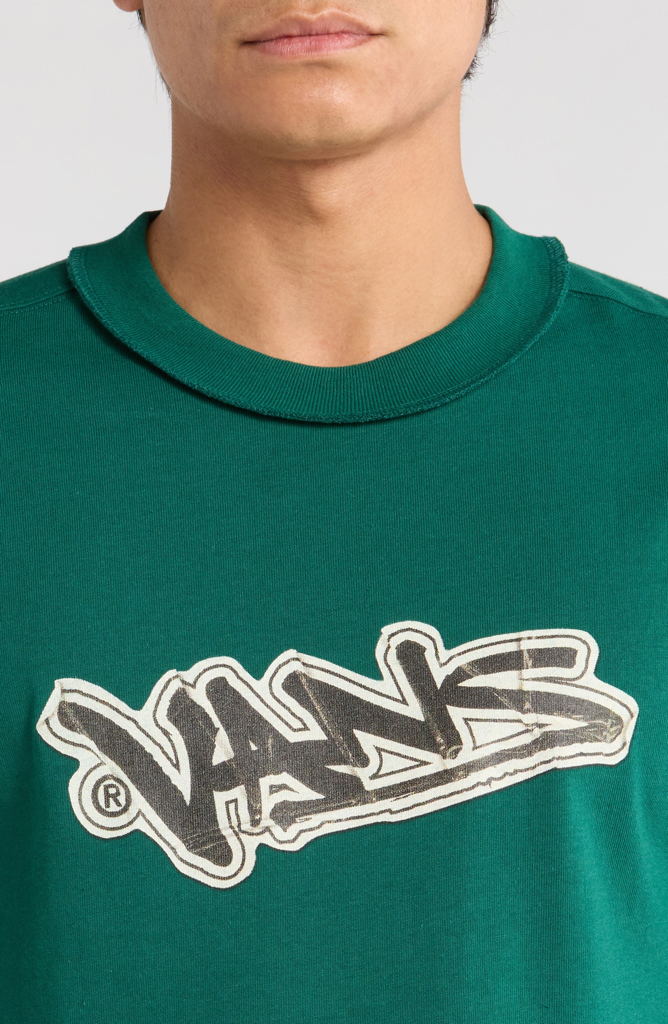 Vans Slap Cotton Graphic T-Shirt in Rain Forest at Nordstrom - 4