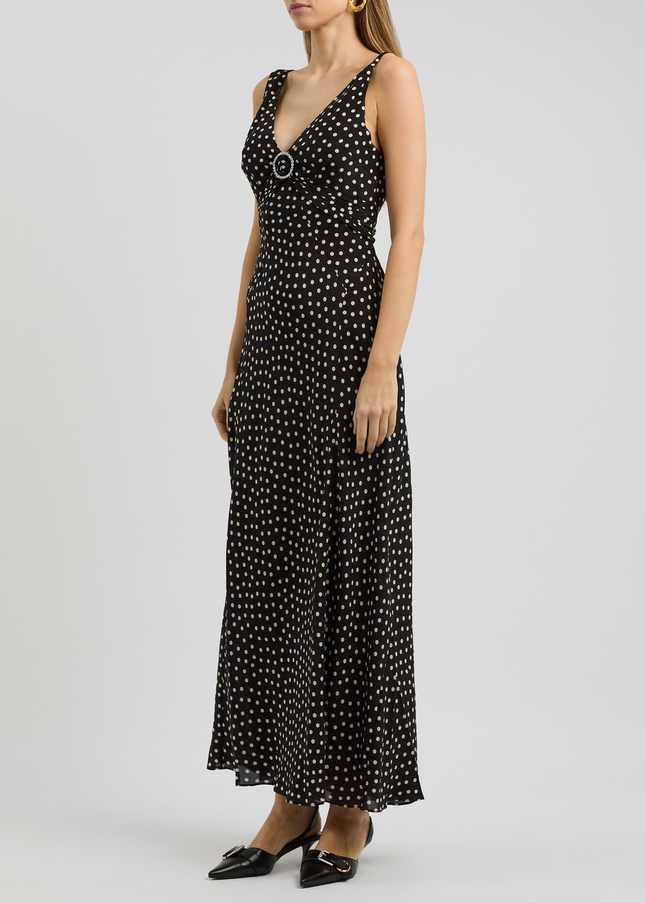 Rixo Federica Polka Dot-print Silk-chiffon Maxi Dress - 2