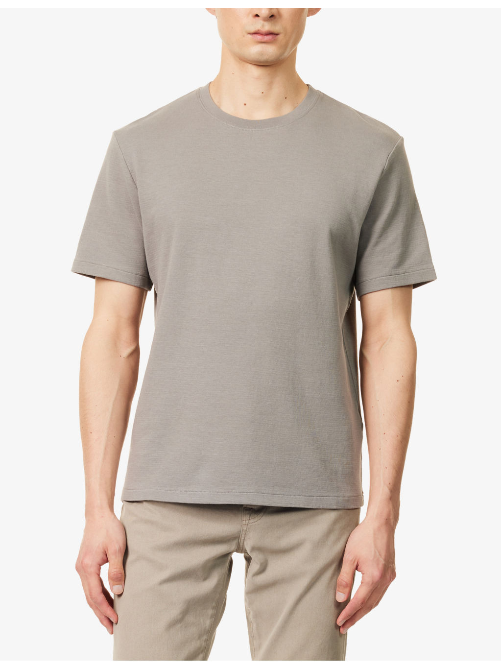 Crewneck brand-embroidered regular-fit cotton-jersey T-shirt - 3