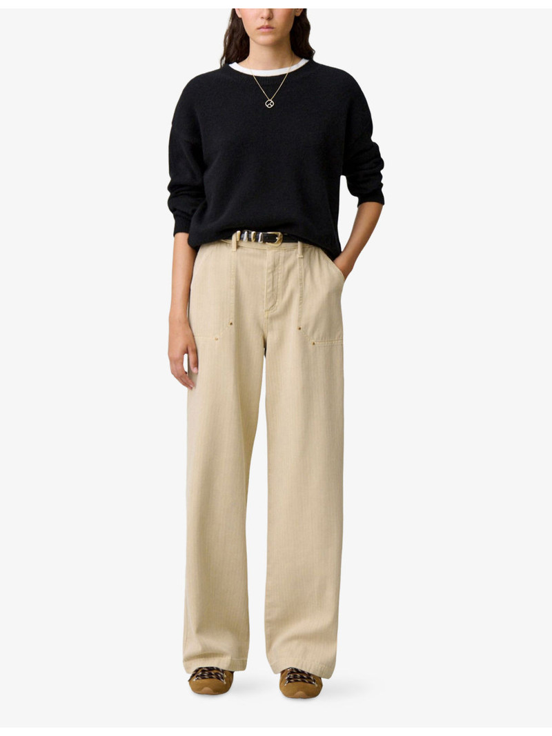 Claudie Pierlot Madi round-neck cashmere jumper outlook