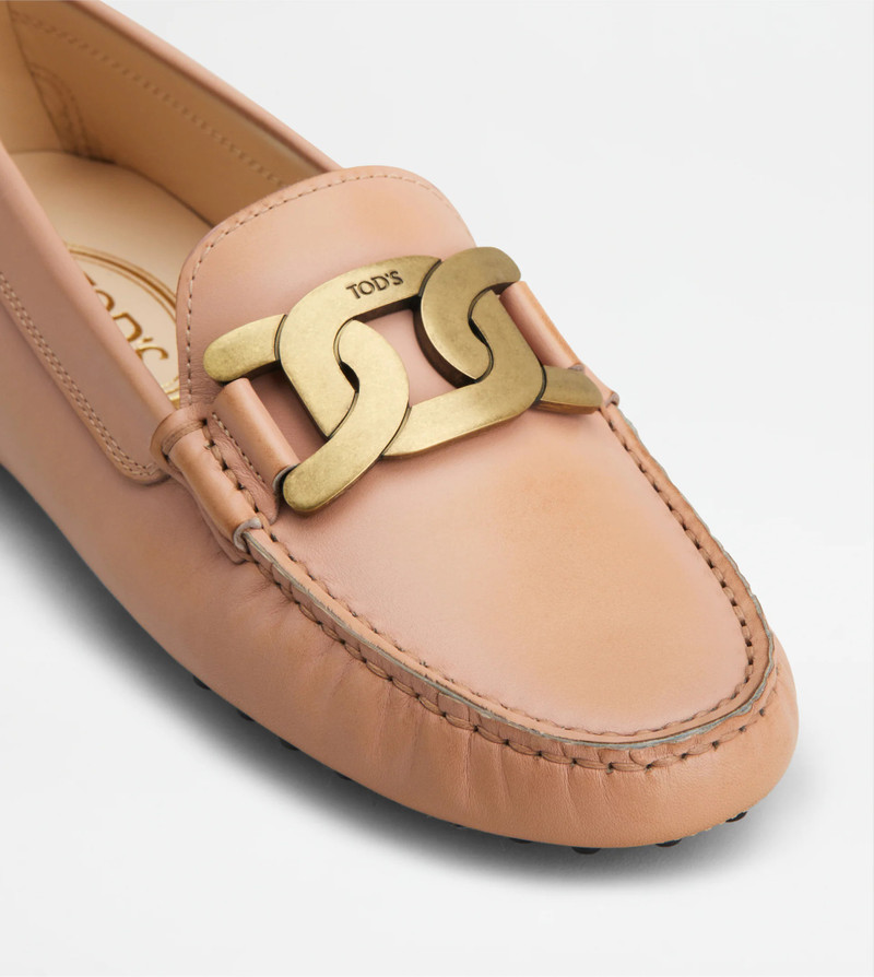 KATE GOMMINO DRIVING SHOES IN LEATHER - PINK 8