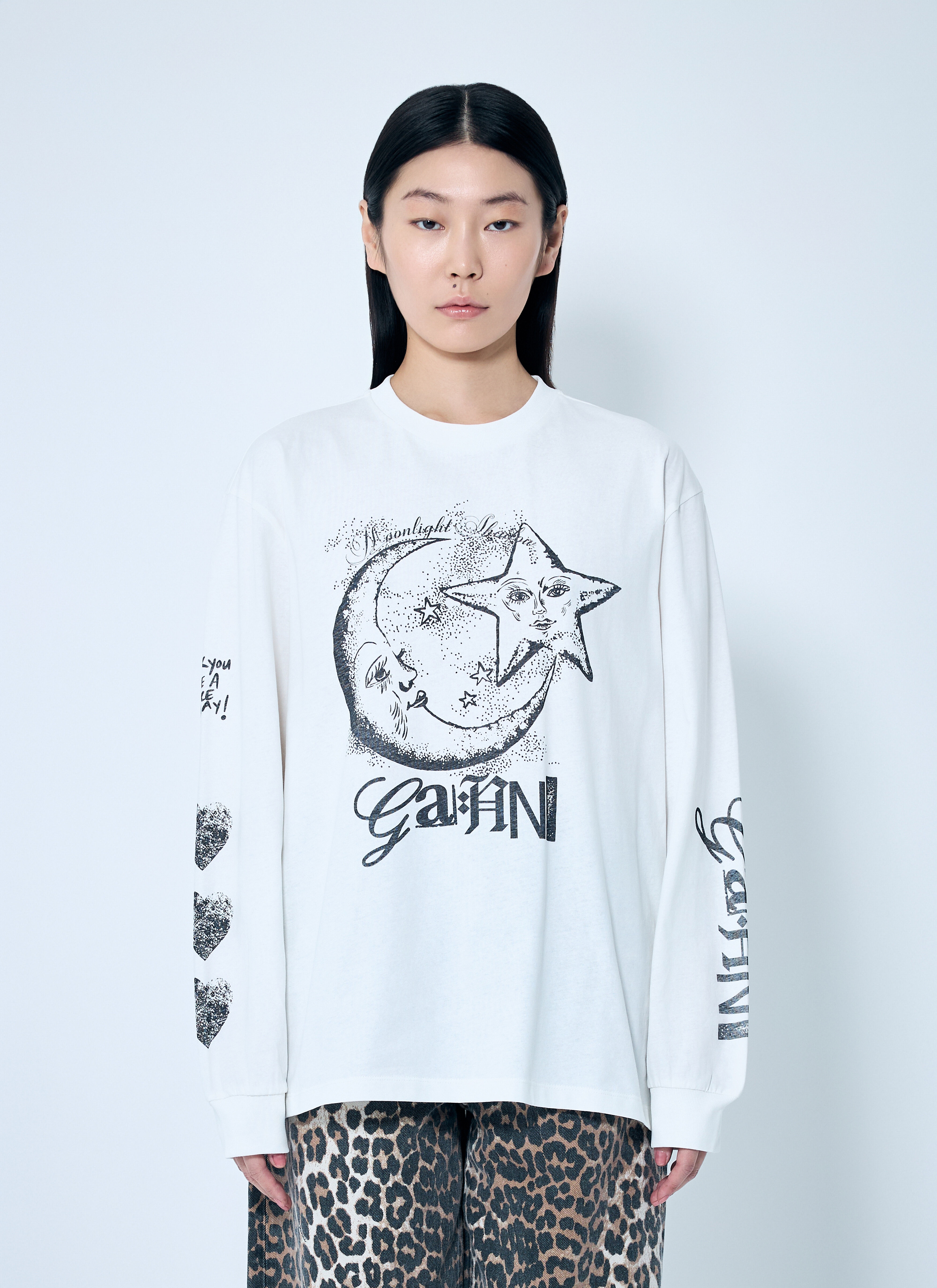 GANNI Heavy Long Sleeve T-Shirt | lncc | REVERSIBLE