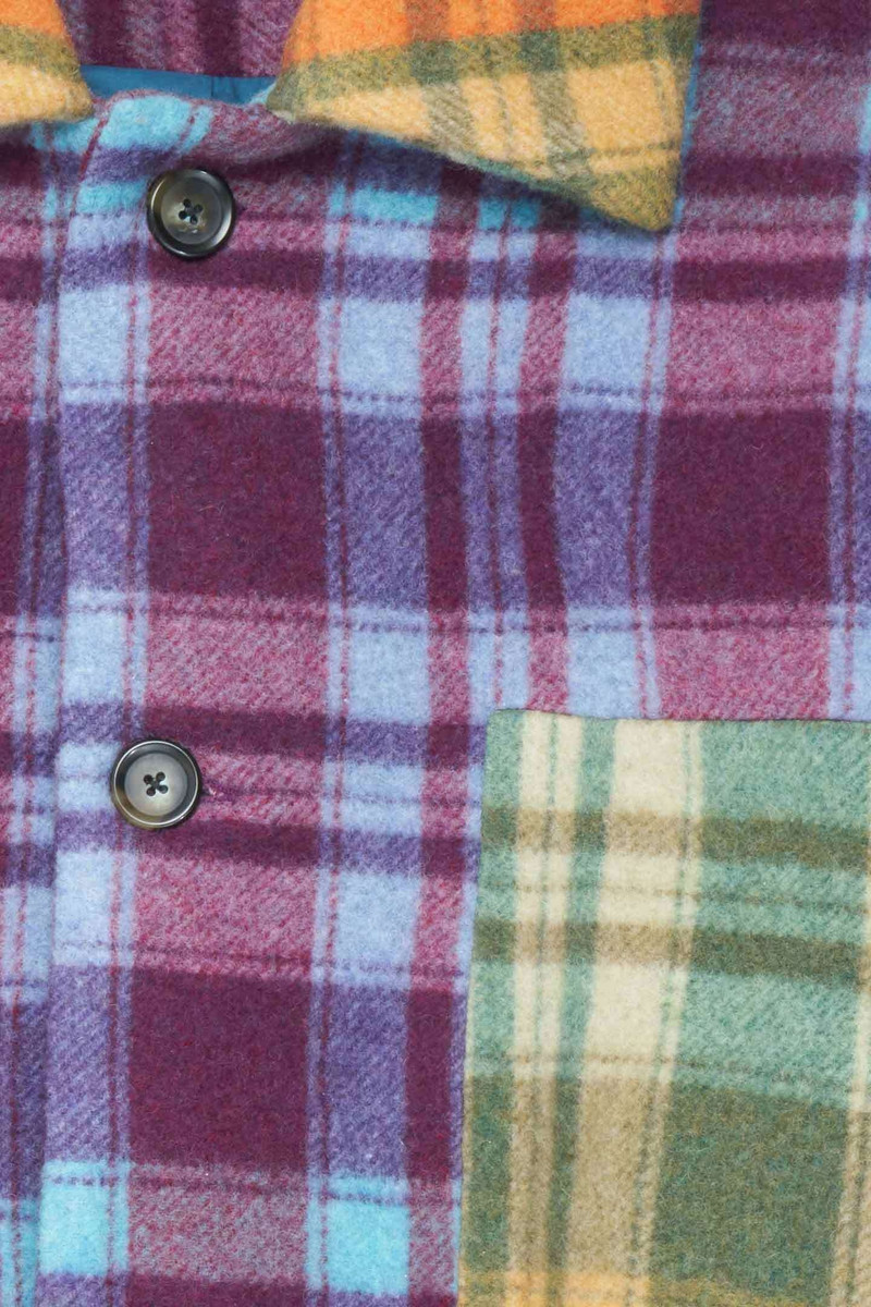 FELT CHECK PATCHWORK COAT 3