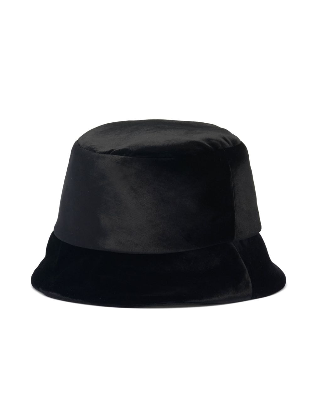 triangle-logo velvet bucket hat - 3