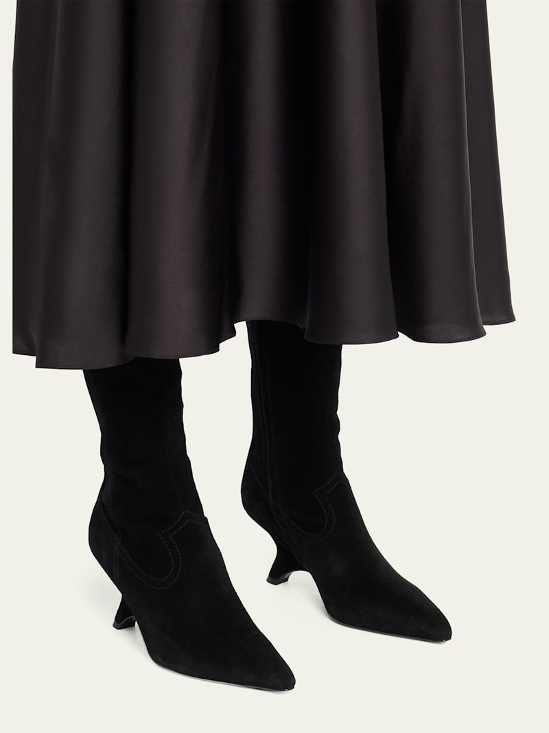 SIMKHAI Shadow Suede Western Knee Boots outlook