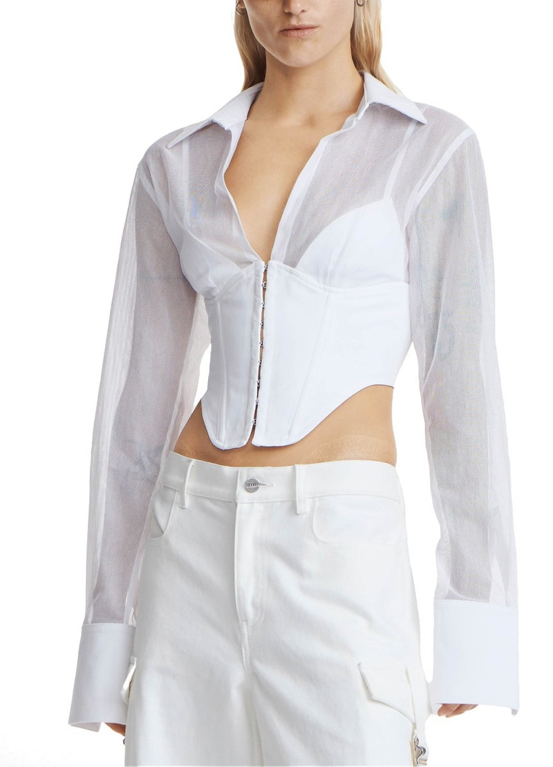 Grid corset shirt 5