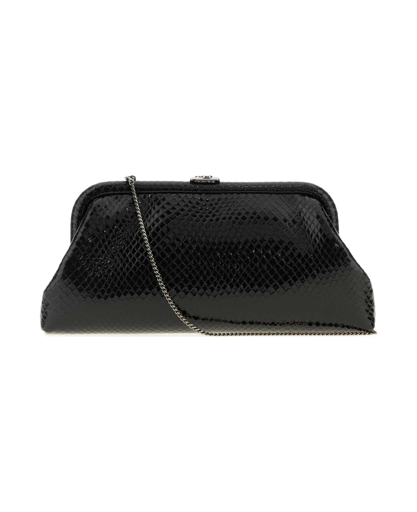 Black Leather Skylar Clutch - 1