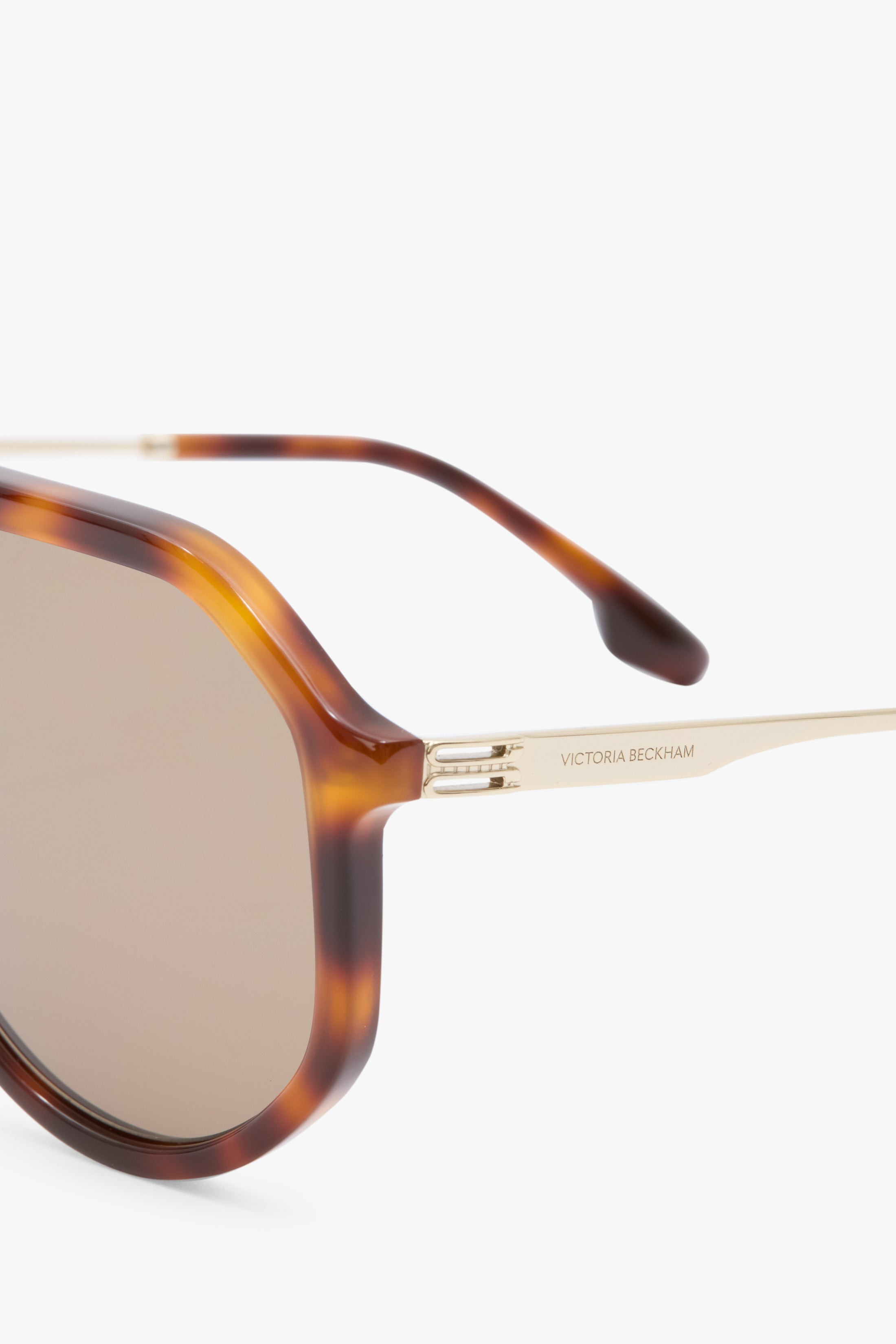 Acetate Aviator Sunglasses in Tortoise - 5