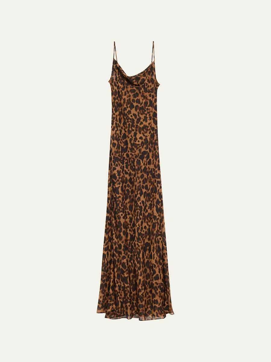Leopard Christine Maxi Slip Dress - 1