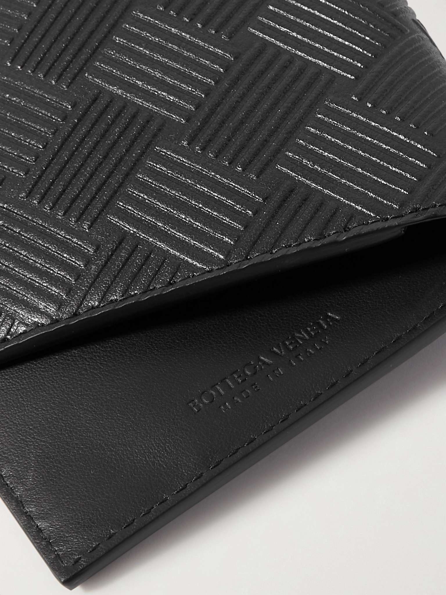 Intrecciato-Embossed Leather Billfold Wallet - 4