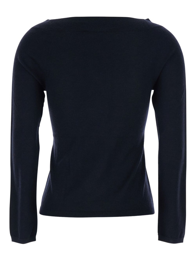 Max Mara boat-neck knitted top outlook
