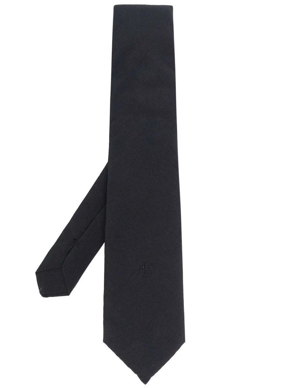 logo-embroidered tie - 1