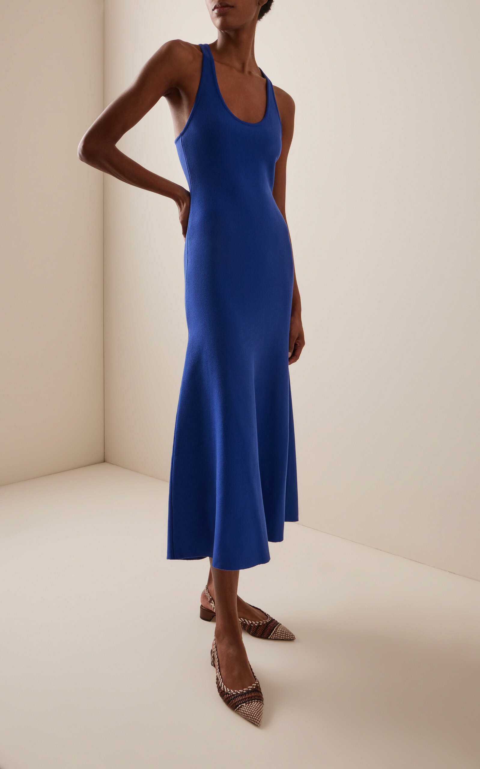 Bastien Silk Racerback Midi Dress blue - 2