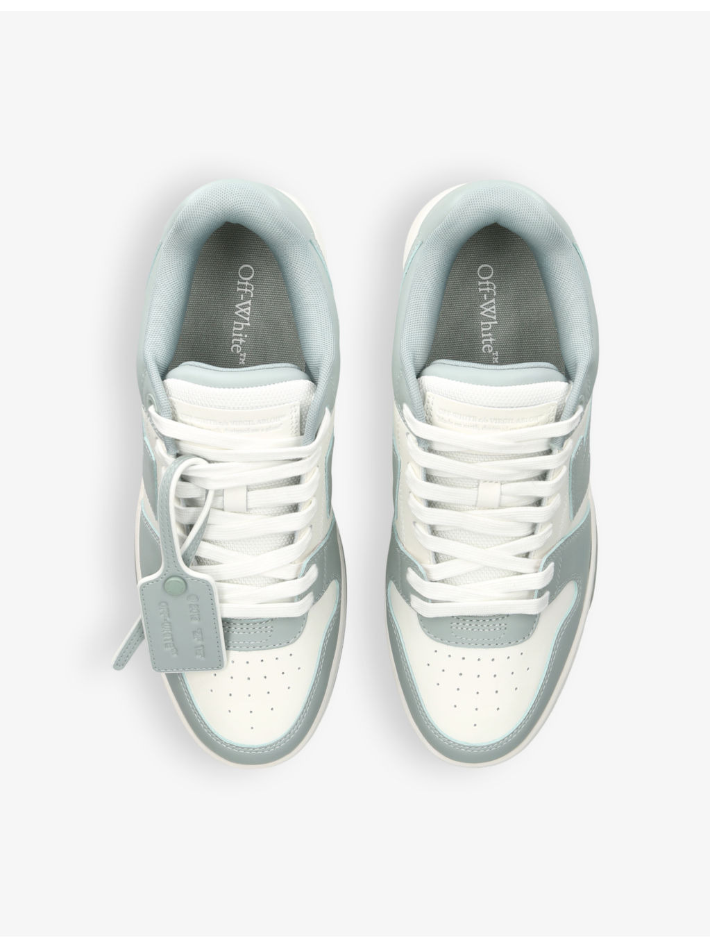 Out Of Office logo-embroidered leather and recycled polyester-blend low-top trainers - 2