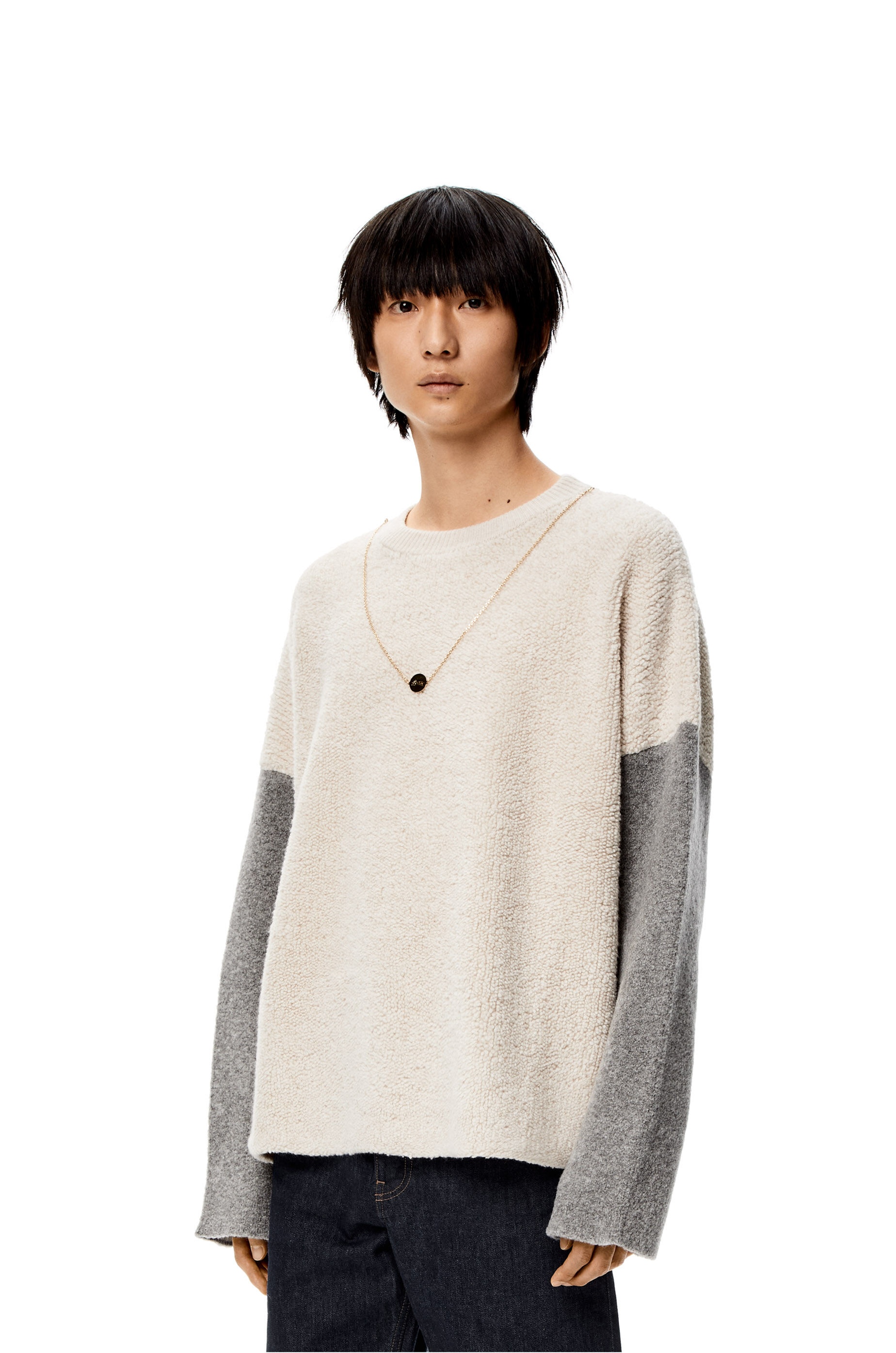 Chain sweater in wool and cashmere - 3