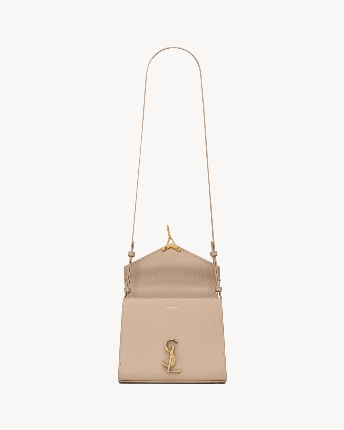 CASSANDRA MINI TOP HANDLE BAG IN GRAIN DE POUDRE EMBOSSED LEATHER - 5