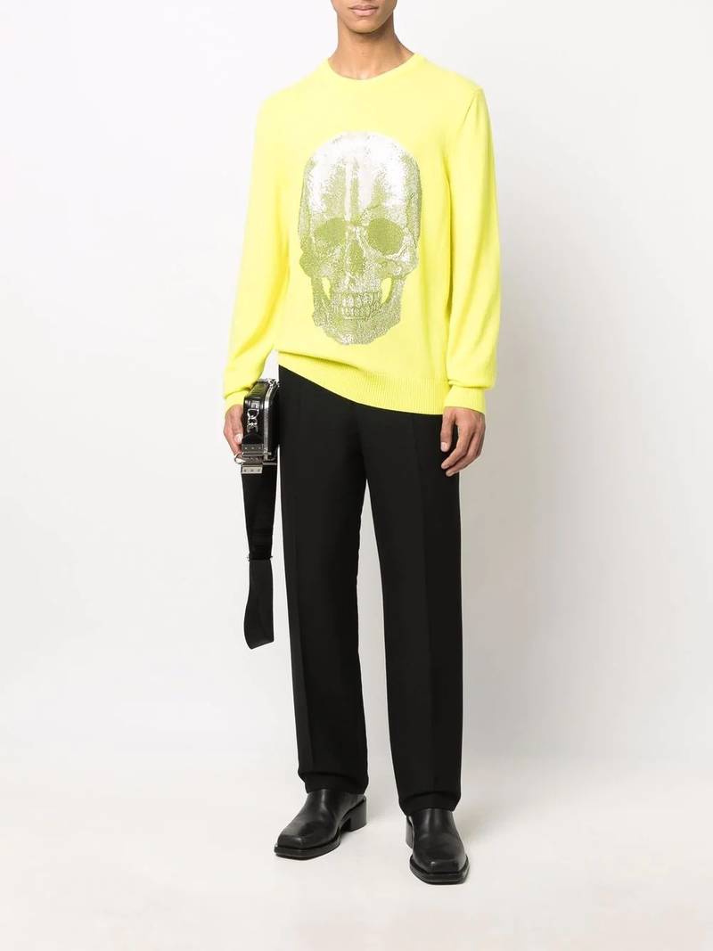 PHILIPP PLEIN Skull logo knitted sweater outlook