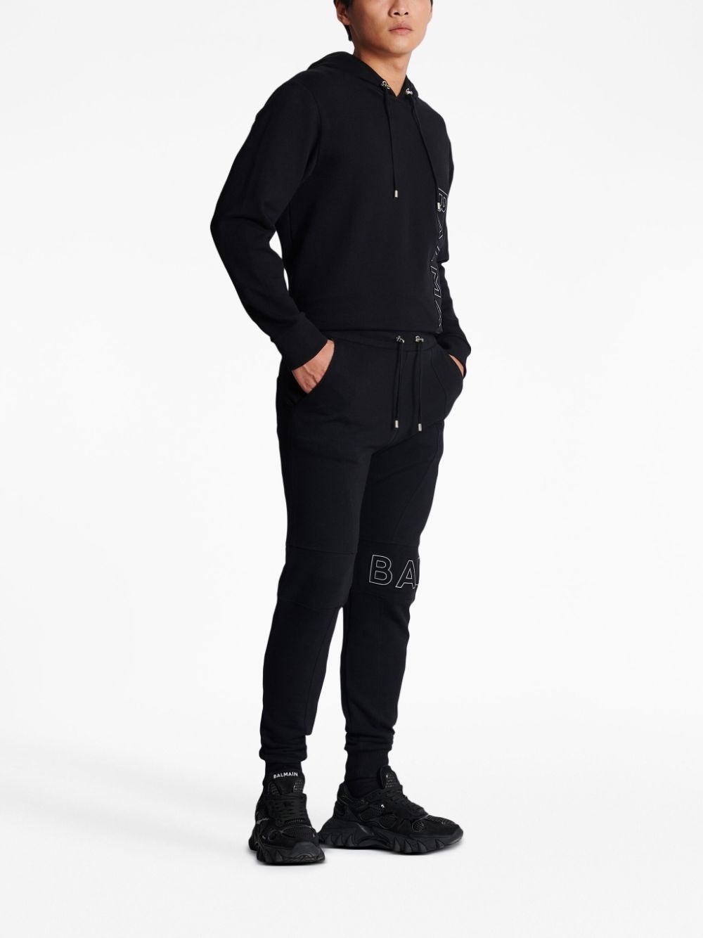 reflective-detail drawstring track pants - 3