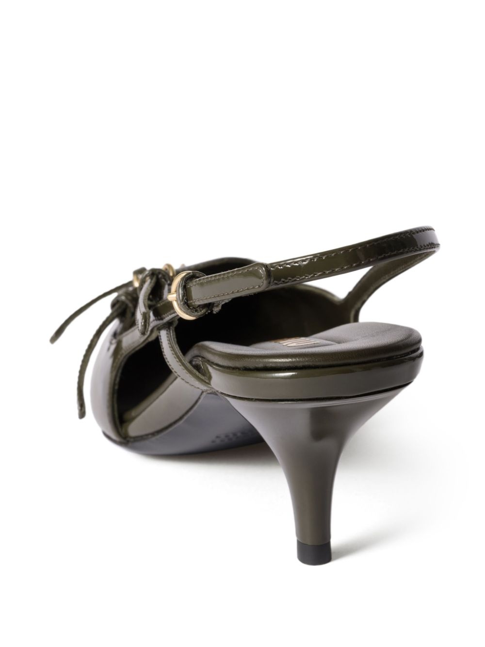 55mm leather slingback pumps - 3