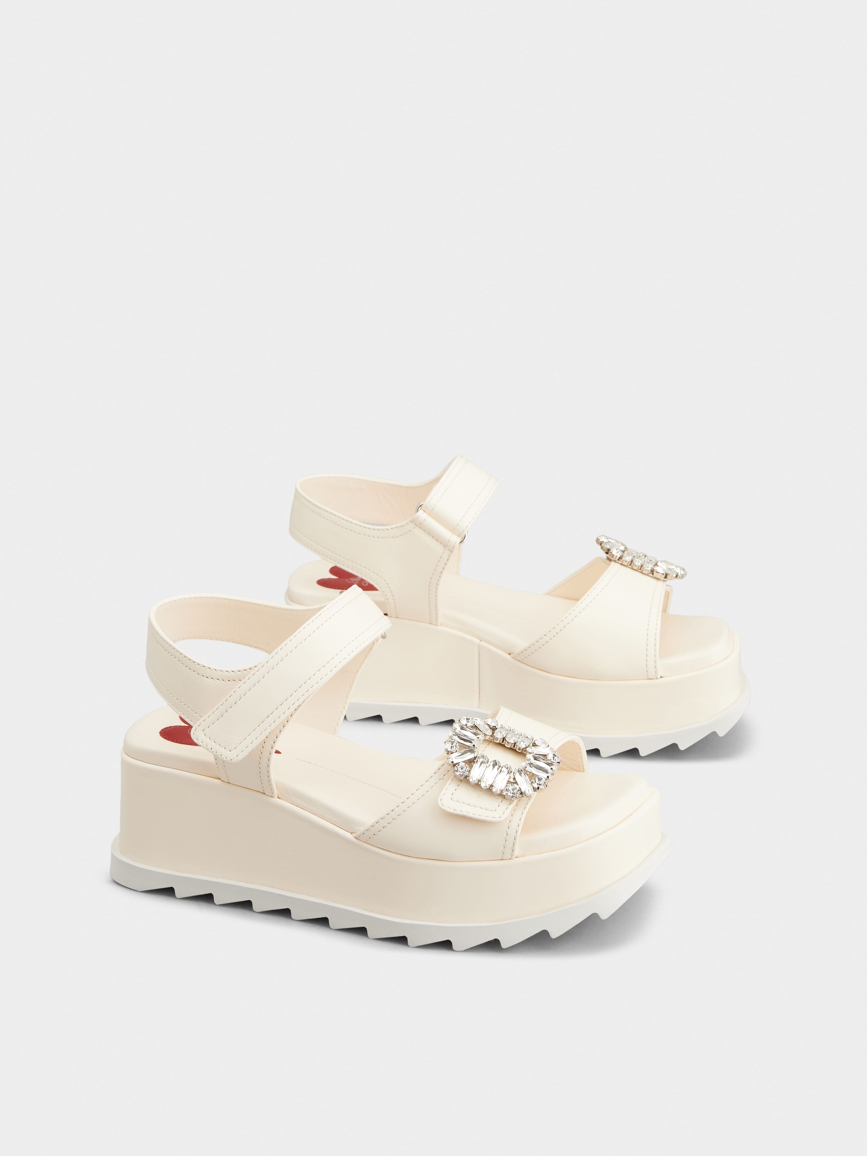 Slidy Viv' Wedge Sandals in leather - 2