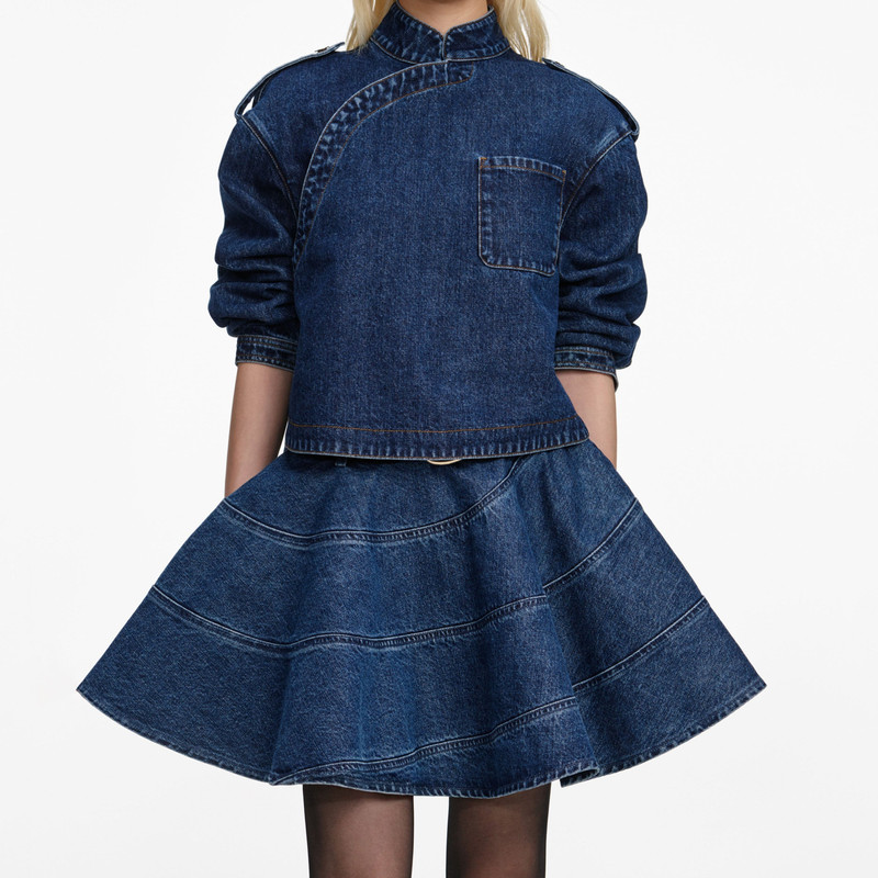 Denim Asymmetric Shirt 4