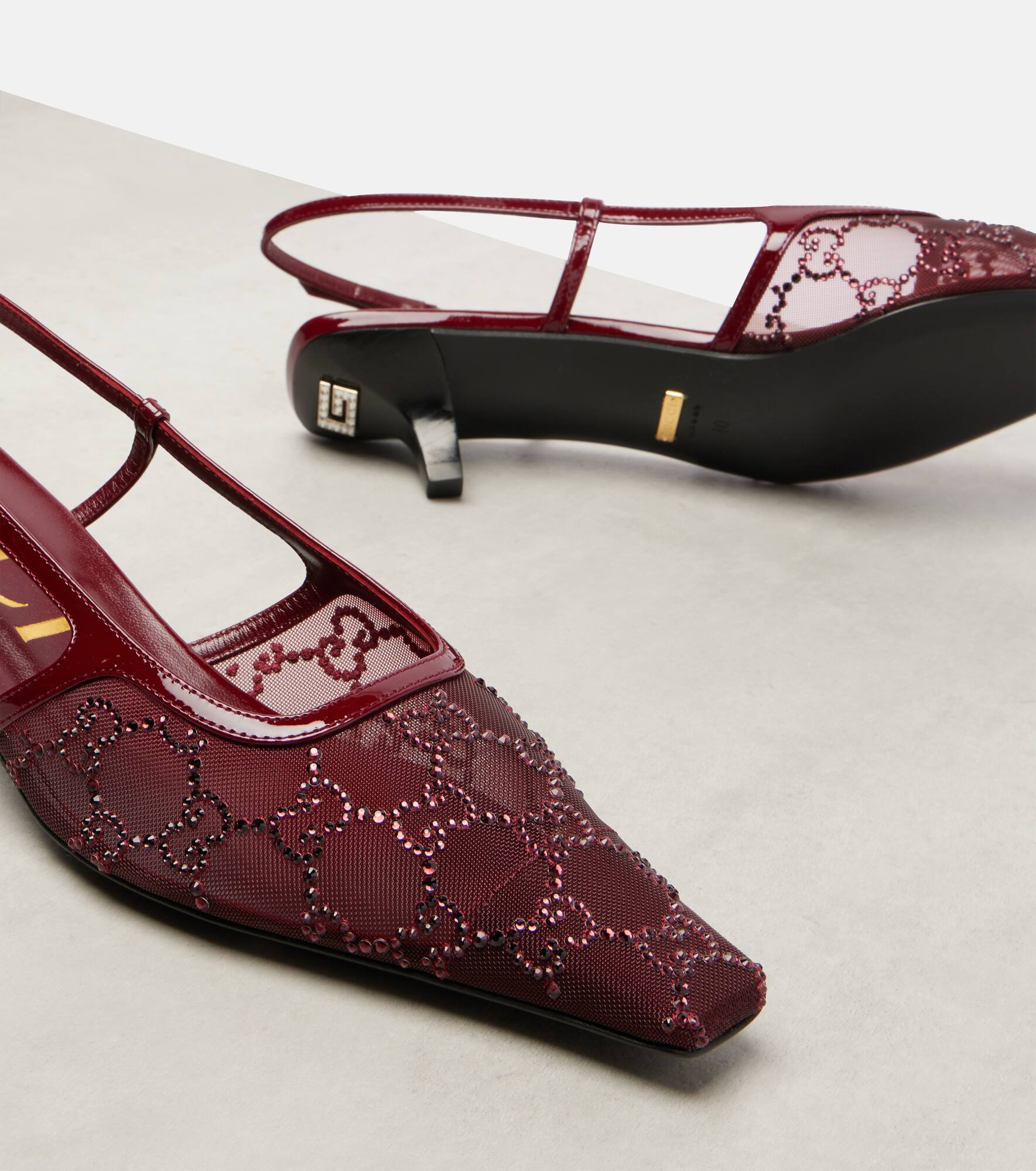 GG Demi mesh slingback pumps - 5