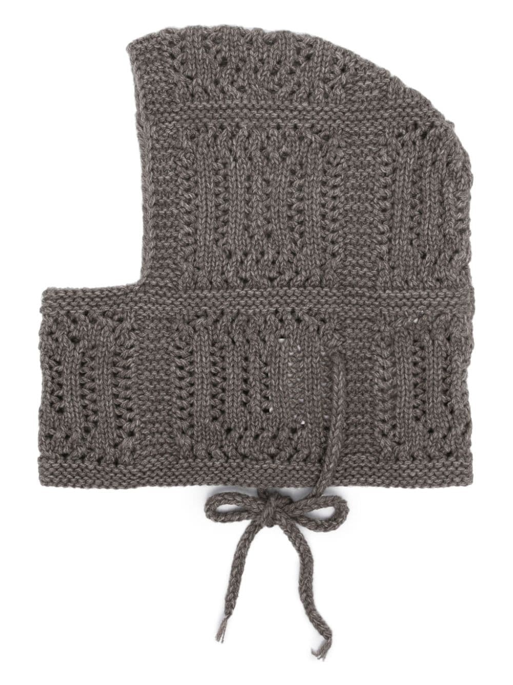 knitted ribbed balaclava - 1