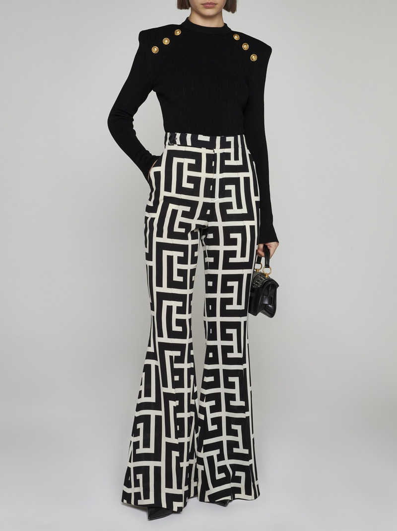Balmain Monogram wool trousers outlook