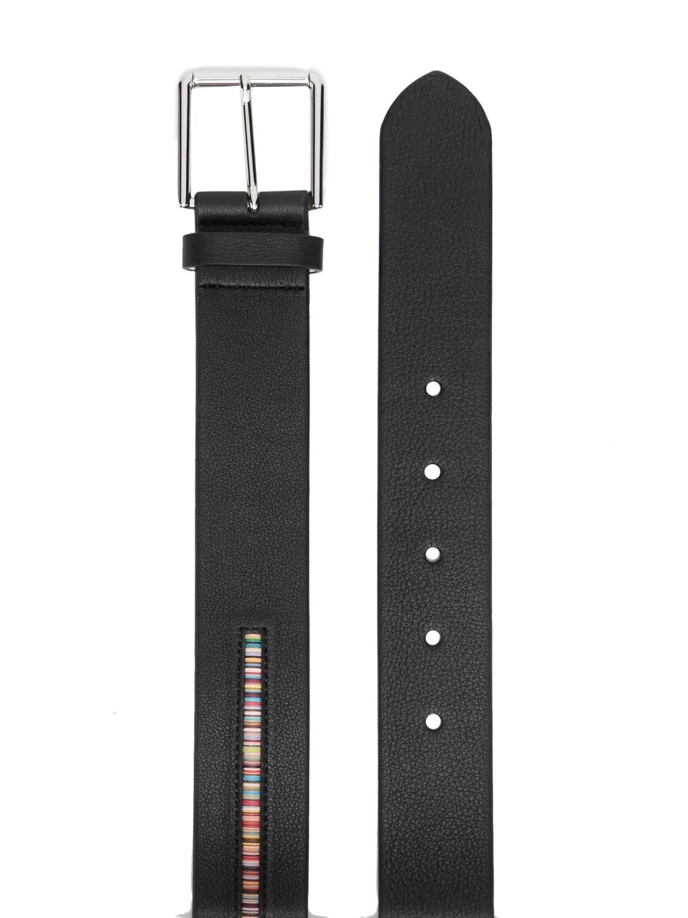 Artist-stripe leather belt - 2