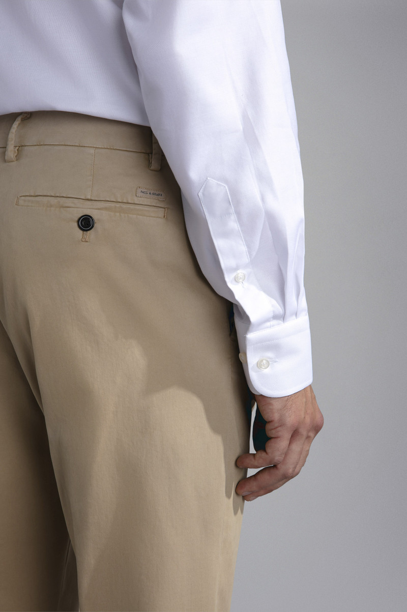 STRETCH COTTON SLIM CHINO TROUSERS 4