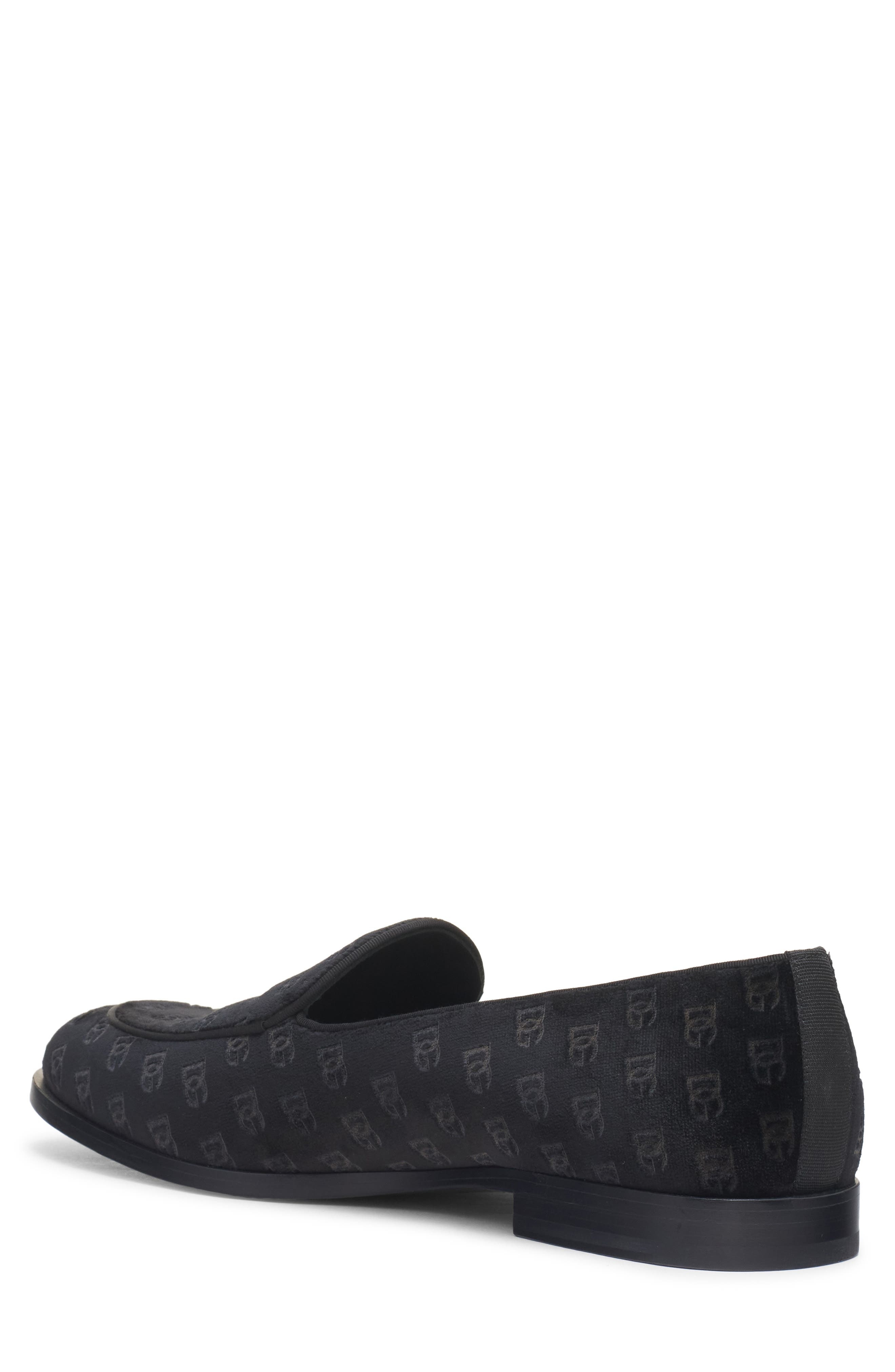 Dolce&Gabbana Logo Monogram Velvet Loafer in 80999-Nero at Nordstrom - 2